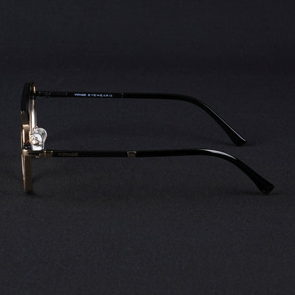 Voyage Silverline Golden & Black Wayfarer Eyeglasses for Men & Women - MG5478-C4