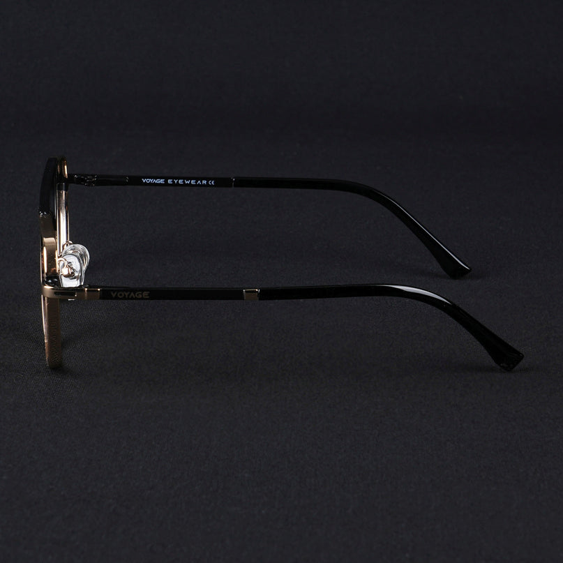 Voyage Silverline Golden & Black Wayfarer Eyeglasses for Men & Women - MG5478-C4