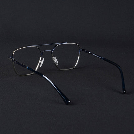 Voyage Silverline Silver & Blue Wayfarer Eyeglasses for Men & Women - MG5480-C6