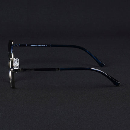 Voyage Silverline Silver & Blue Wayfarer Eyeglasses for Men & Women - MG5480-C6