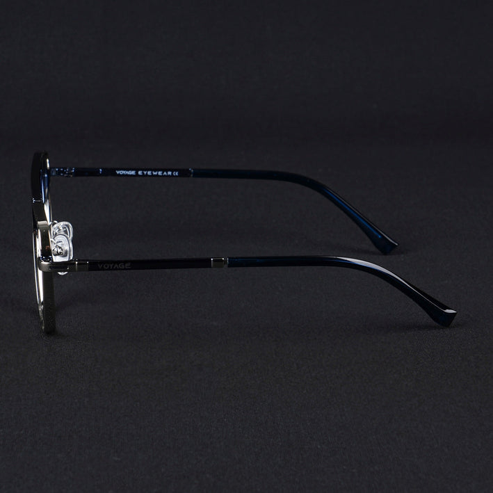 Voyage Silverline Silver & Blue Wayfarer Eyeglasses for Men & Women - MG5480-C6