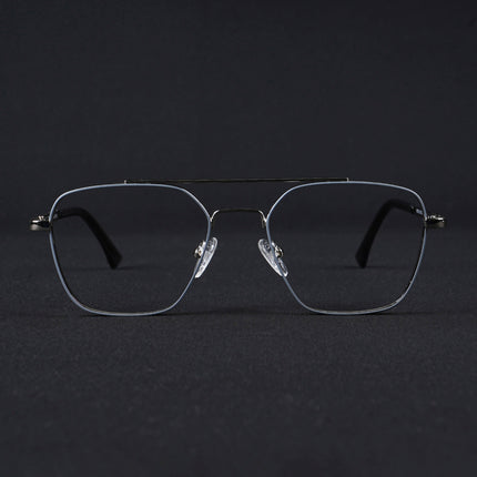 Voyage Silverline Silver & Grey Wayfarer Eyeglasses for Men & Women - MG5481-C7