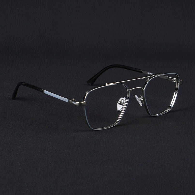 Voyage Silverline Silver & Grey Wayfarer Eyeglasses for Men & Women - MG5481-C7