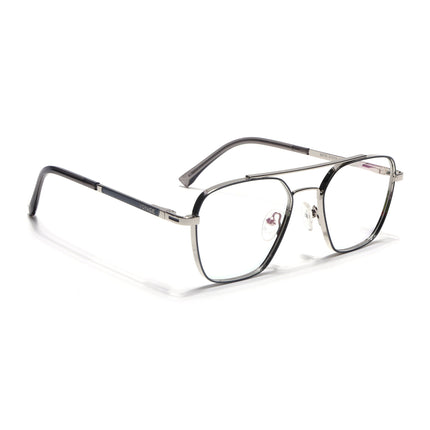 Voyage Silverline Silver & Grey Wayfarer Eyeglasses for Men & Women - MG5481-C7