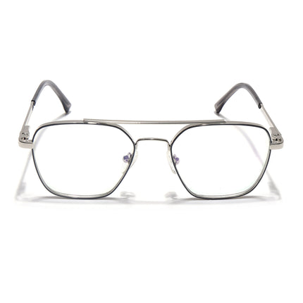 Voyage Silverline Silver & Grey Wayfarer Eyeglasses for Men & Women - MG5481-C7