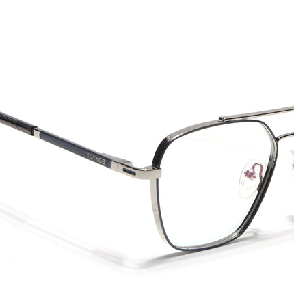 Voyage Silverline Silver & Grey Wayfarer Eyeglasses for Men & Women - MG5481-C7