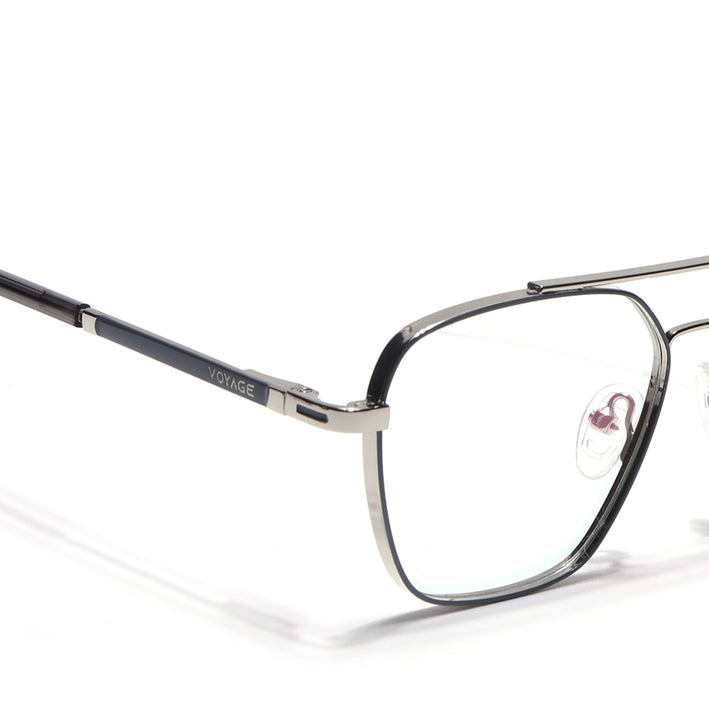 Voyage Silverline Silver & Grey Wayfarer Eyeglasses for Men & Women - MG5481-C7