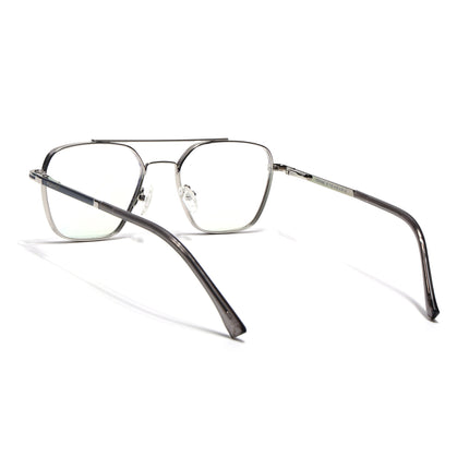 Voyage Silverline Silver & Grey Wayfarer Eyeglasses for Men & Women - MG5481-C7