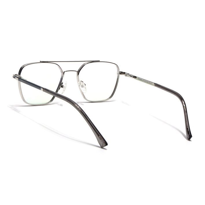 Voyage Silverline Silver & Grey Wayfarer Eyeglasses for Men & Women - MG5481-C7