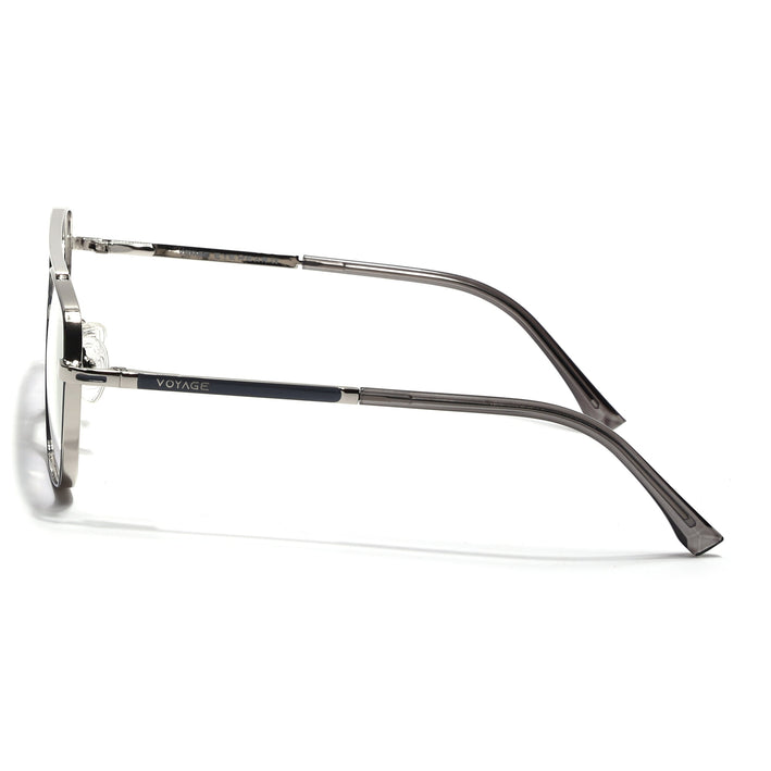 Voyage Silverline Silver & Grey Wayfarer Eyeglasses for Men & Women - MG5481-C7