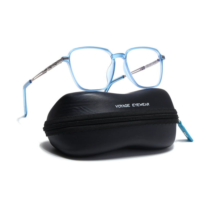 Blue Square Eyeglasses for Men & Women (99001FMG6811-C4)