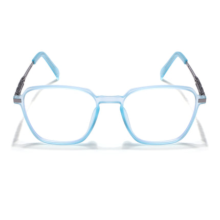 Sky Blue Square Eyeglasses for Men & Women (99001FMG6812-C5)