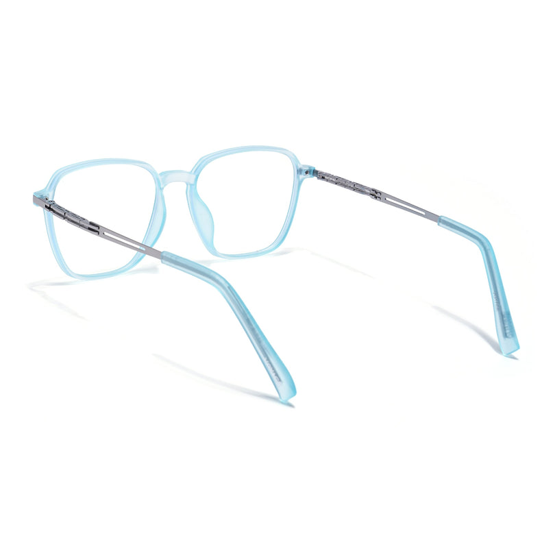 Sky Blue Square Eyeglasses for Men & Women (99001FMG6812-C5)
