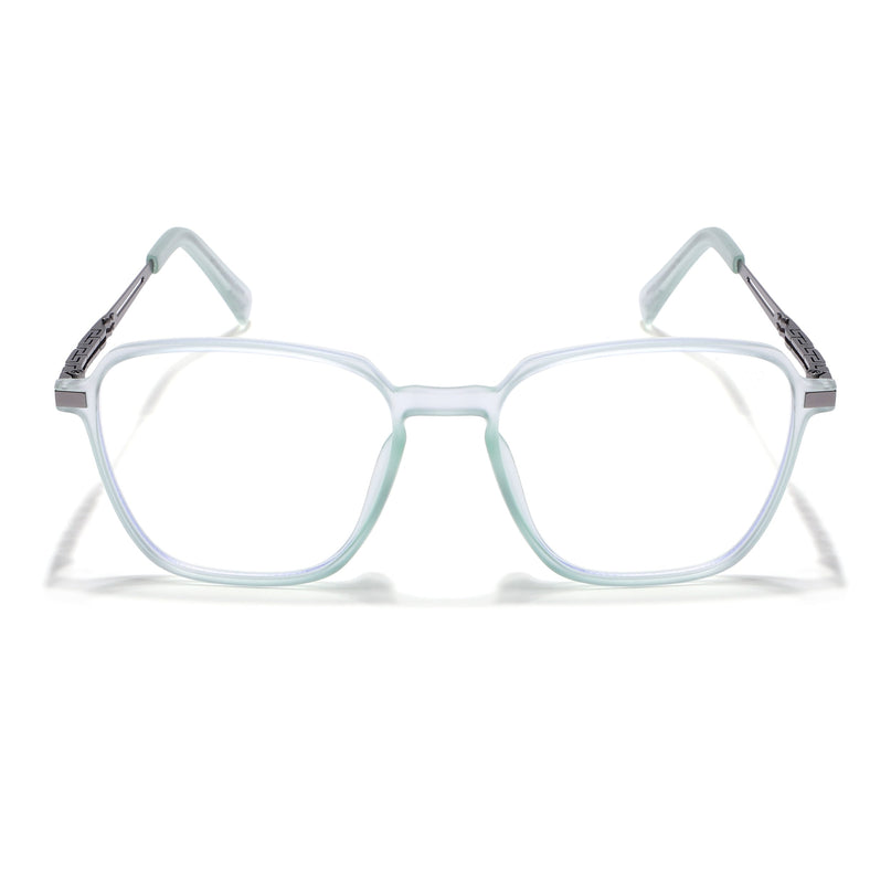 Light Green Square Eyeglasses for Men & Women (99001FMG6813-C6)
