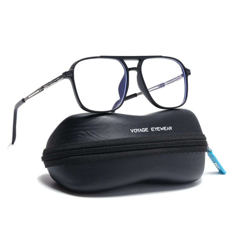 Black Wayfarer Eyeglasses for Men & Women (99002FMG6814-C1)