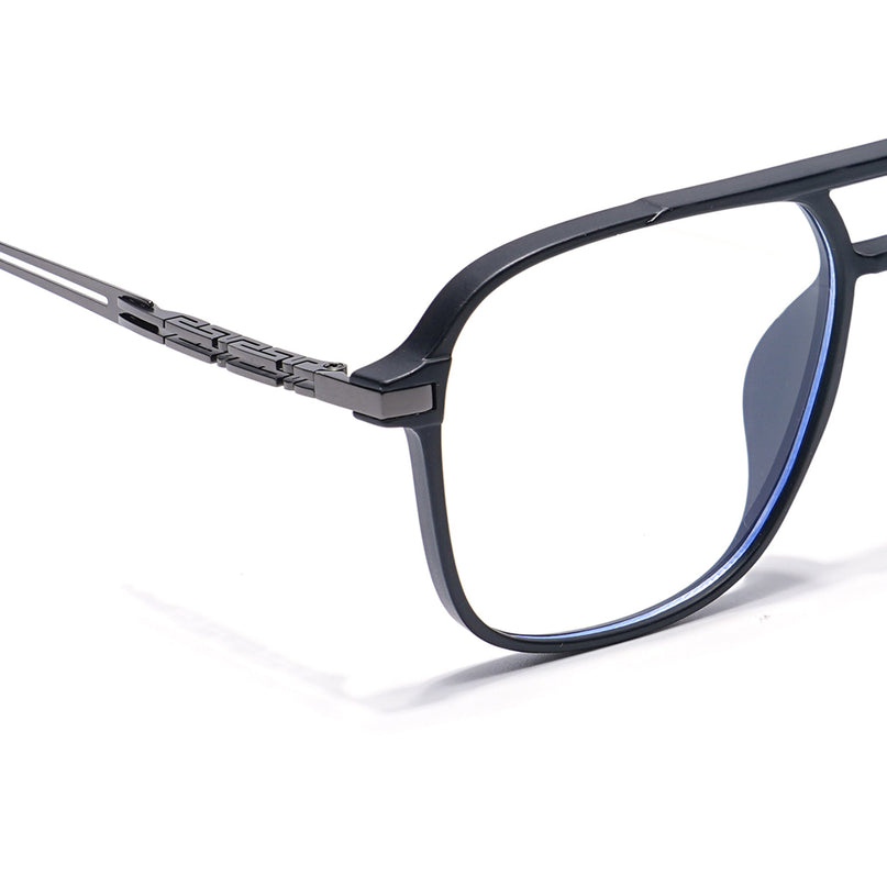 Black Wayfarer Eyeglasses for Men & Women (99002FMG6814-C1)