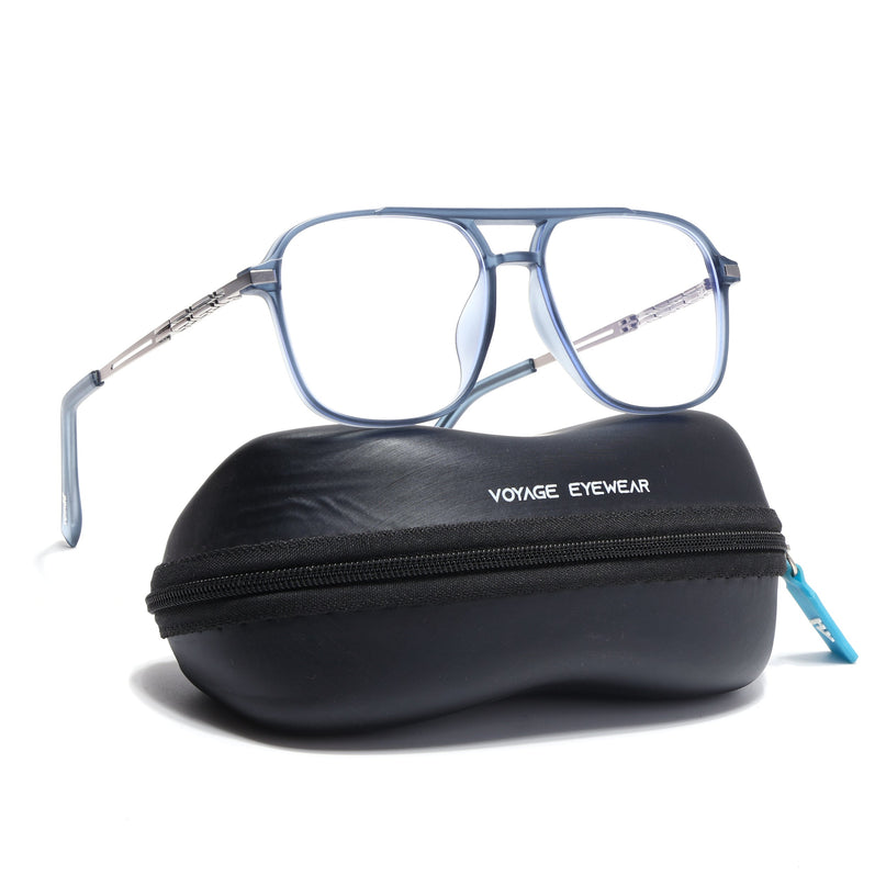 Grey Wayfarer Eyeglasses for Men & Women (99002FMG6816-C3)
