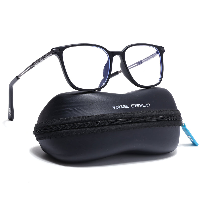 Black Square Eyeglasses for Men & Women (99003FMG6820-C1)