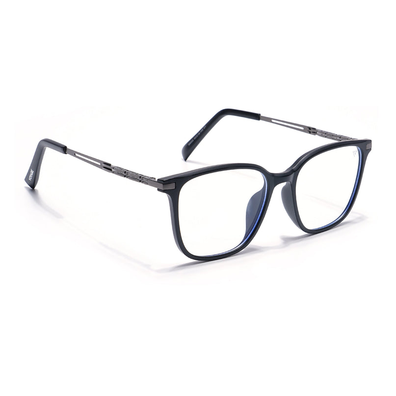 Black Square Eyeglasses for Men & Women (99003FMG6820-C1)