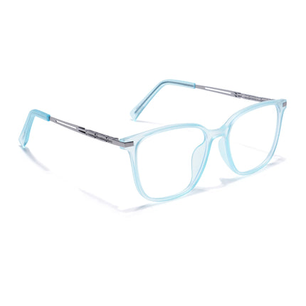 Sky Blue Square Eyeglasses for Men & Women (99003FMG6824-C5)