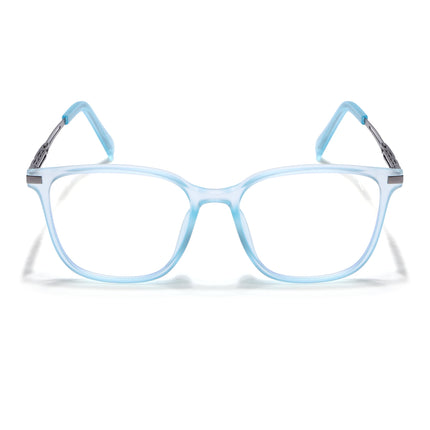 Sky Blue Square Eyeglasses for Men & Women (99003FMG6824-C5)