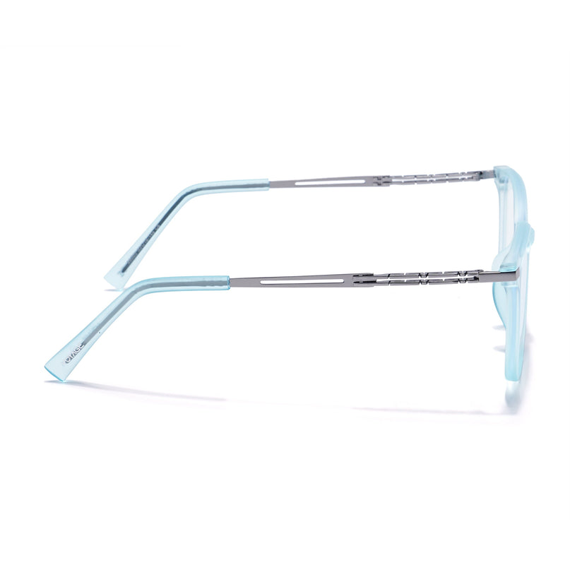 Sky Blue Square Eyeglasses for Men & Women (99003FMG6824-C5)