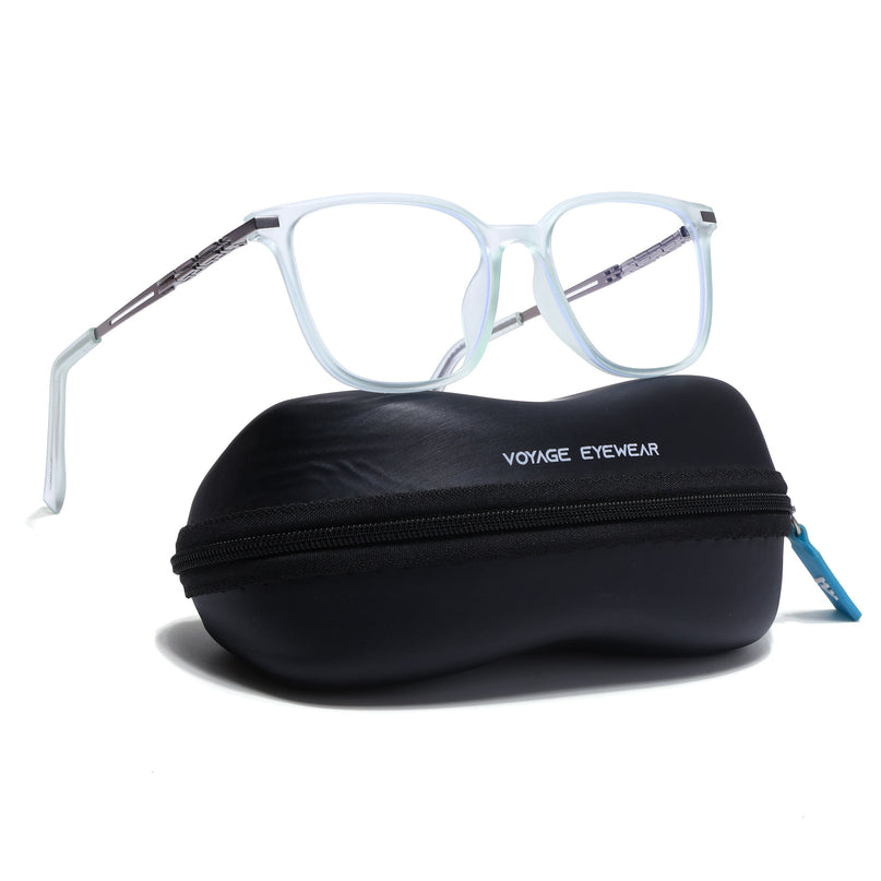 Light Green Square Eyeglasses for Men & Women (99003FMG6825-C6)