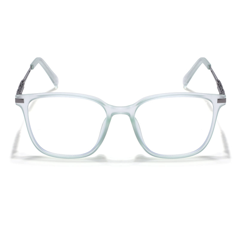 Light Green Square Eyeglasses for Men & Women (99003FMG6825-C6)