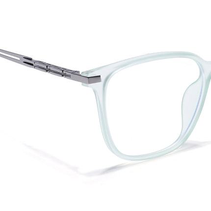 Light Green Square Eyeglasses for Men & Women (99003FMG6825-C6)