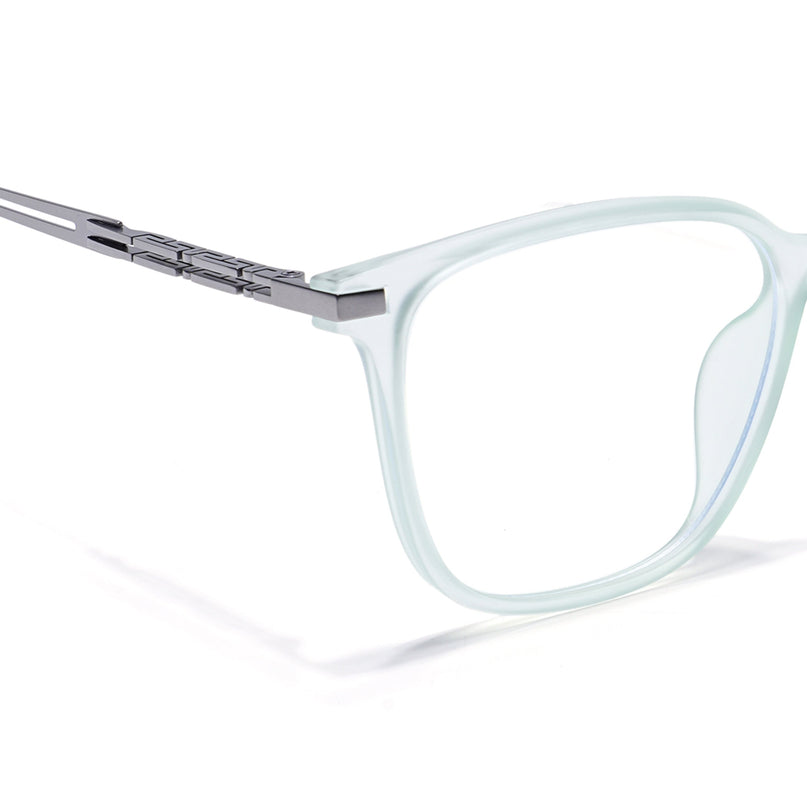 Light Green Square Eyeglasses for Men & Women (99003FMG6825-C6)