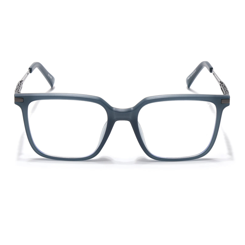 Grey Square Eyeglasses for Men & Women (99004FMG6827-C2)