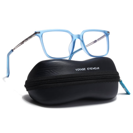 Blue Square Eyeglasses for Men & Women (99004FMG6829-C4)