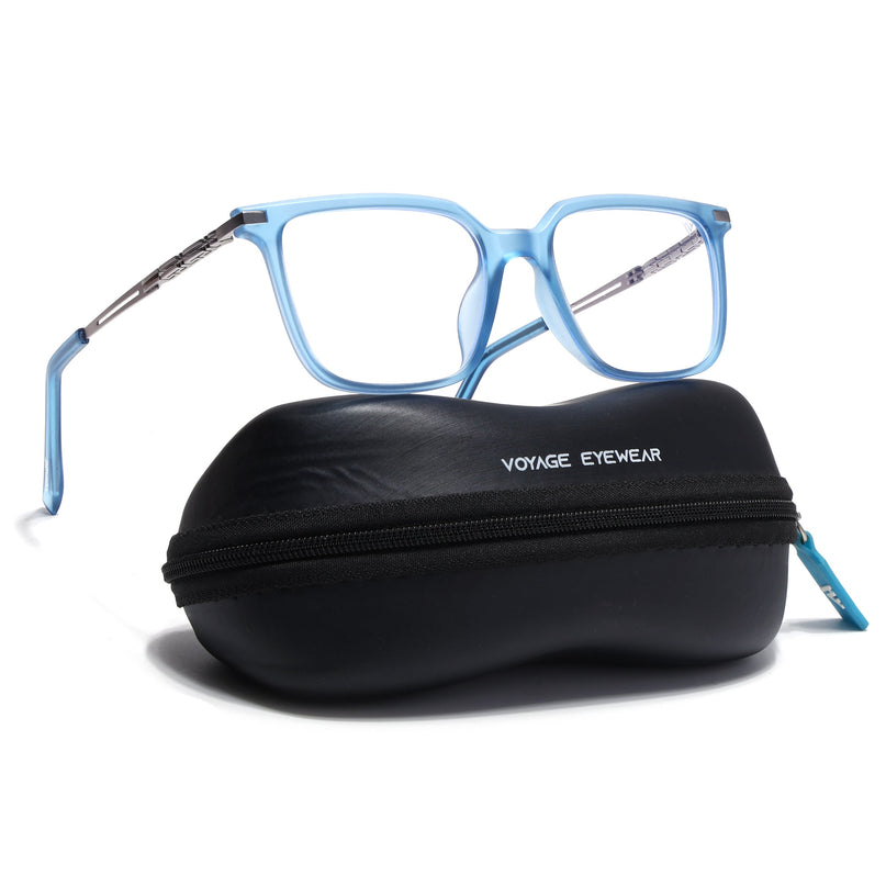 Blue Square Eyeglasses for Men & Women (99004FMG6829-C4)