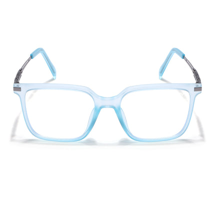 Sky Blue Square Eyeglasses for Men & Women (99004FMG6830-C5)