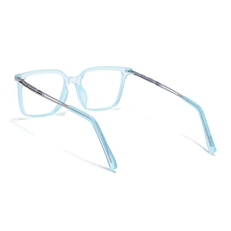 Sky Blue Square Eyeglasses for Men & Women (99004FMG6830-C5)
