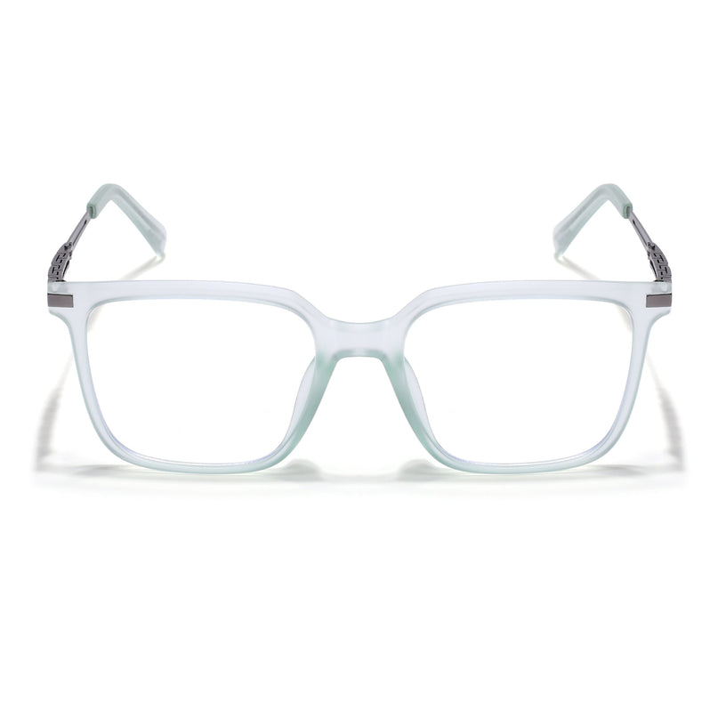 Light Green Square Eyeglasses for Men & Women (99004FMG6831-C6)