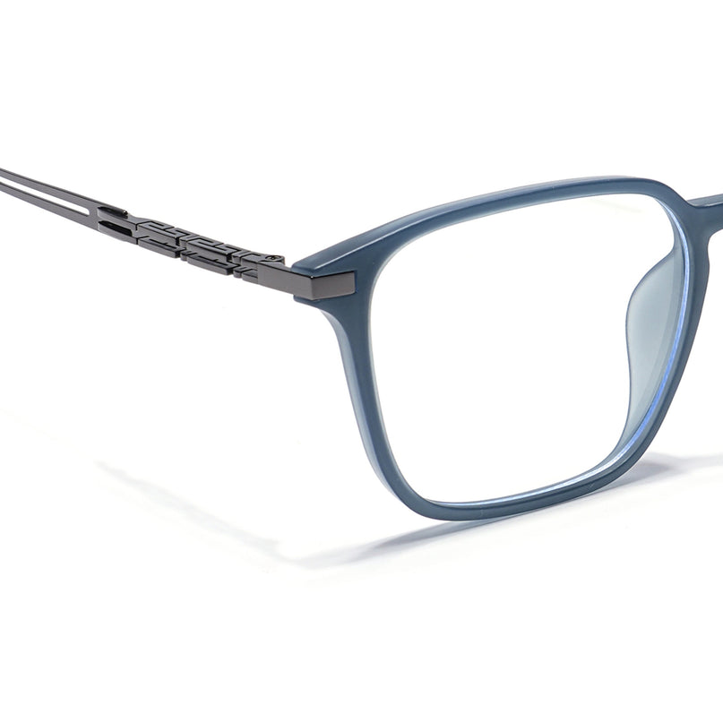 Grey Square Eyeglasses for Men & Women (99005FMG6833-C2)