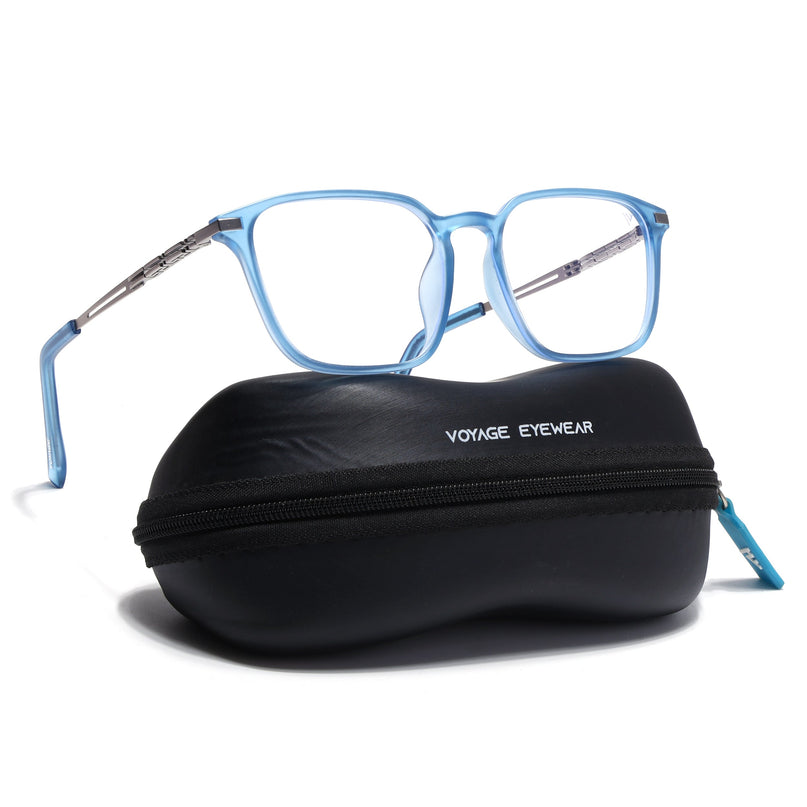 Blue Square Eyeglasses for Men & Women (99005FMG6835-C4)
