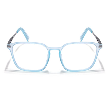 Sky Blue Square Eyeglasses for Men & Women (99005FMG6836-C5)