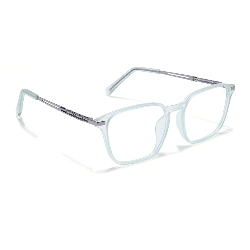 Light Green Square Eyeglasses for Men & Women (99005FMG6837-C6)