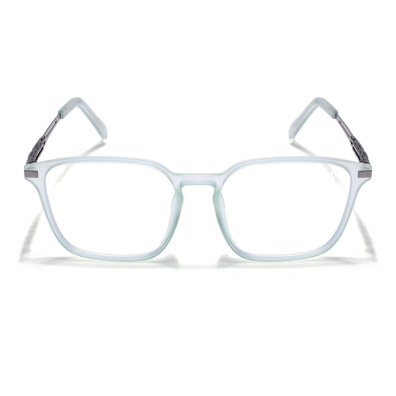 Light Green Square Eyeglasses for Men & Women (99005FMG6837-C6)