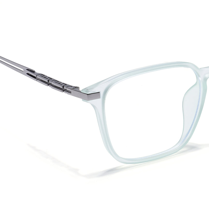 Light Green Square Eyeglasses for Men & Women (99005FMG6837-C6)