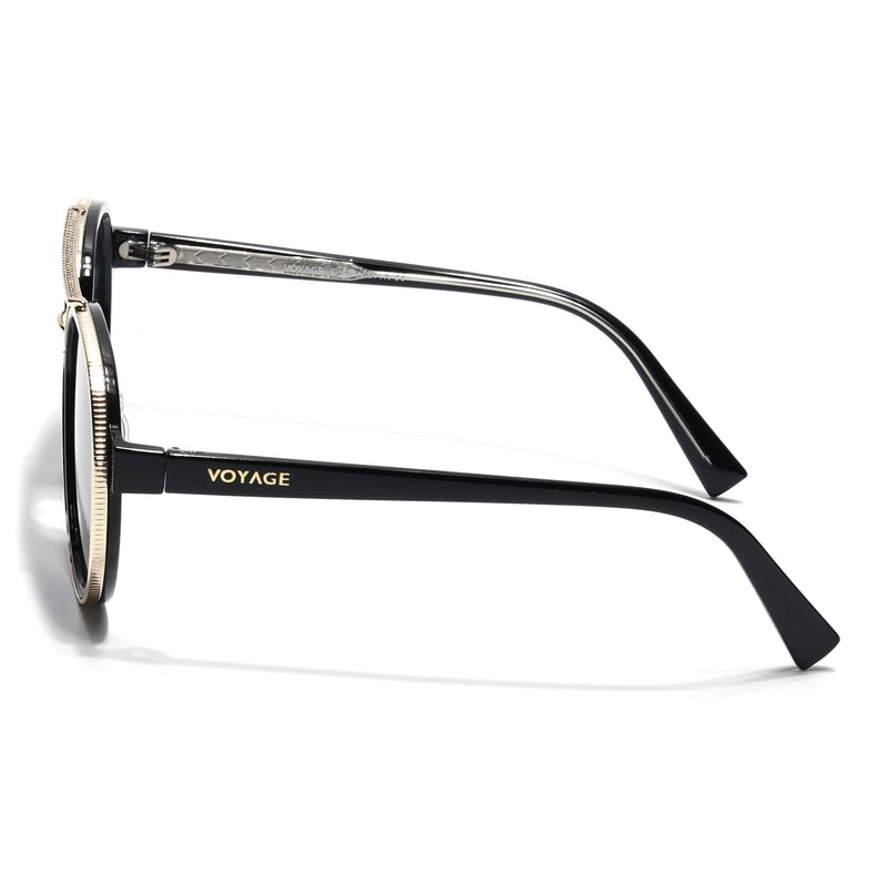 Aviator Sunglasses for Men & Women (Grey Lens | Golden & Black Frame - MG7151)