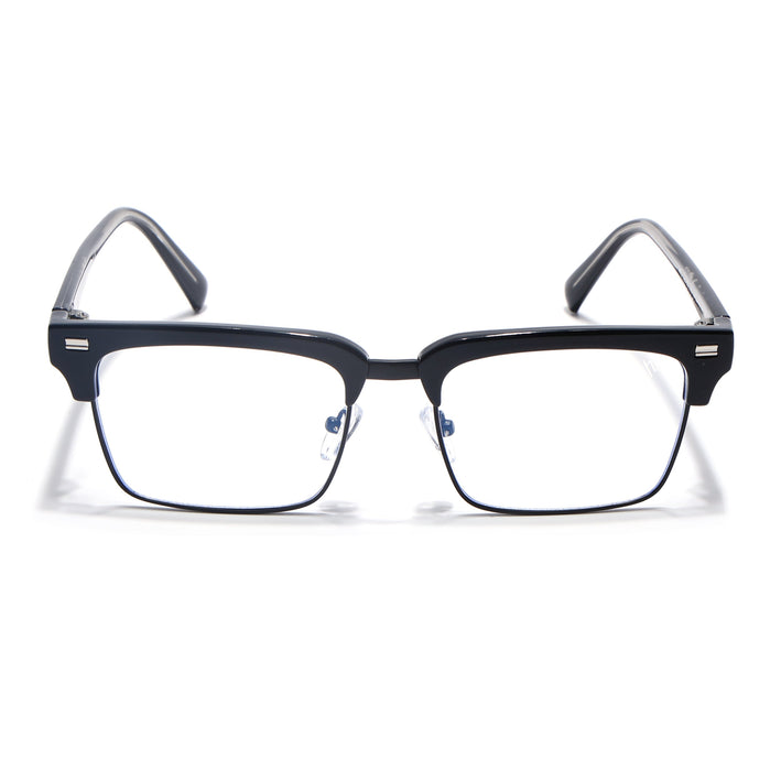 Voyage Black Half Rim Clubmaster Eyeglasses for Men & Women (9920FMG7063-C1)