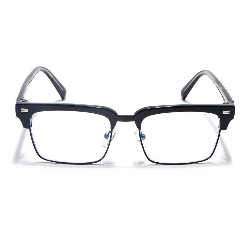 Voyage Black Half Rim Clubmaster Eyeglasses for Men & Women (9920FMG7063-C1)