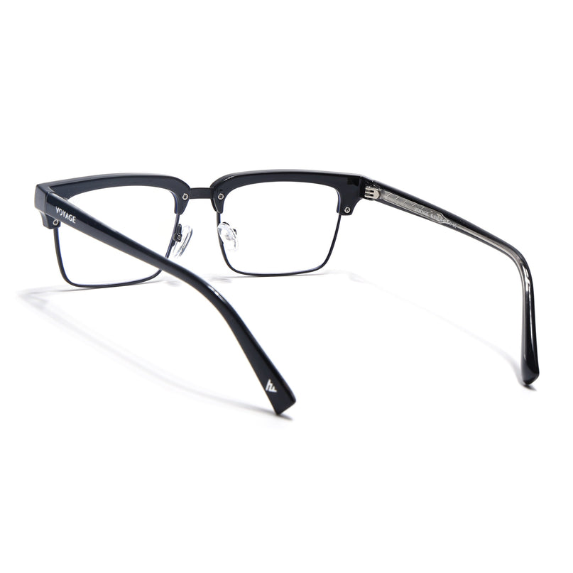 Voyage Black Half Rim Clubmaster Eyeglasses for Men & Women (9920FMG7063-C1)