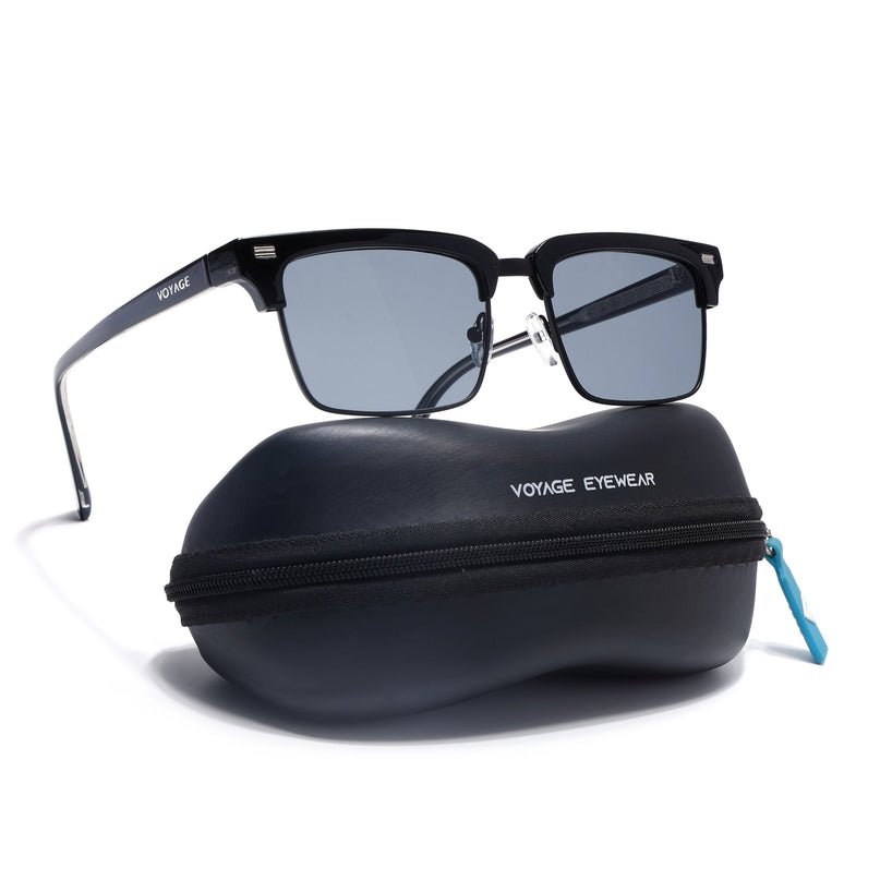 Stark | Black Clubmaster Sunglasses | Grey Lens | MG7050