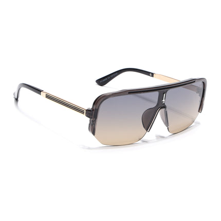 Wayfarer Sunglasses for Men & Women (Grey & Brown Lens | Grey Frame - MG7323)