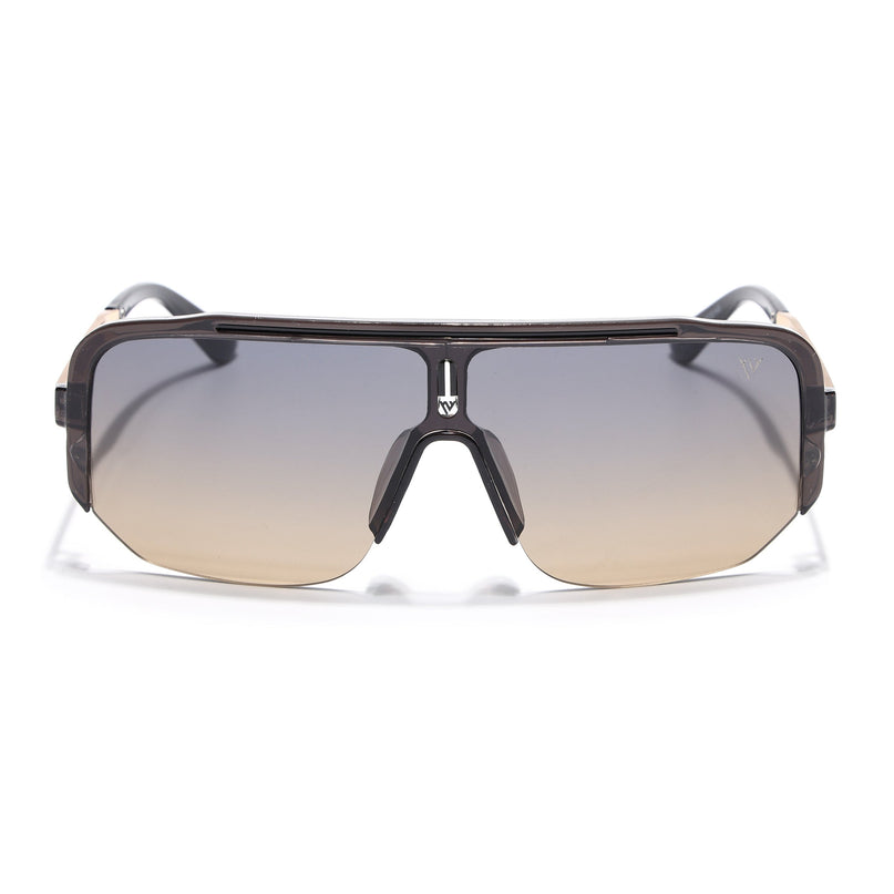 Wayfarer Sunglasses for Men & Women (Grey & Brown Lens | Grey Frame - MG7323)