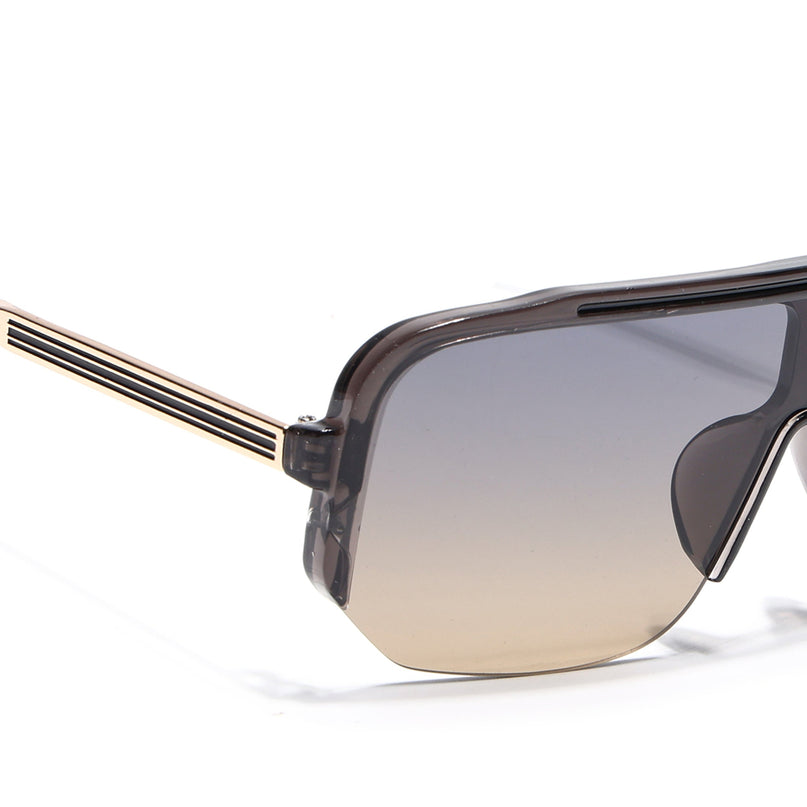 Wayfarer Sunglasses for Men & Women (Grey & Brown Lens | Grey Frame - MG7323)